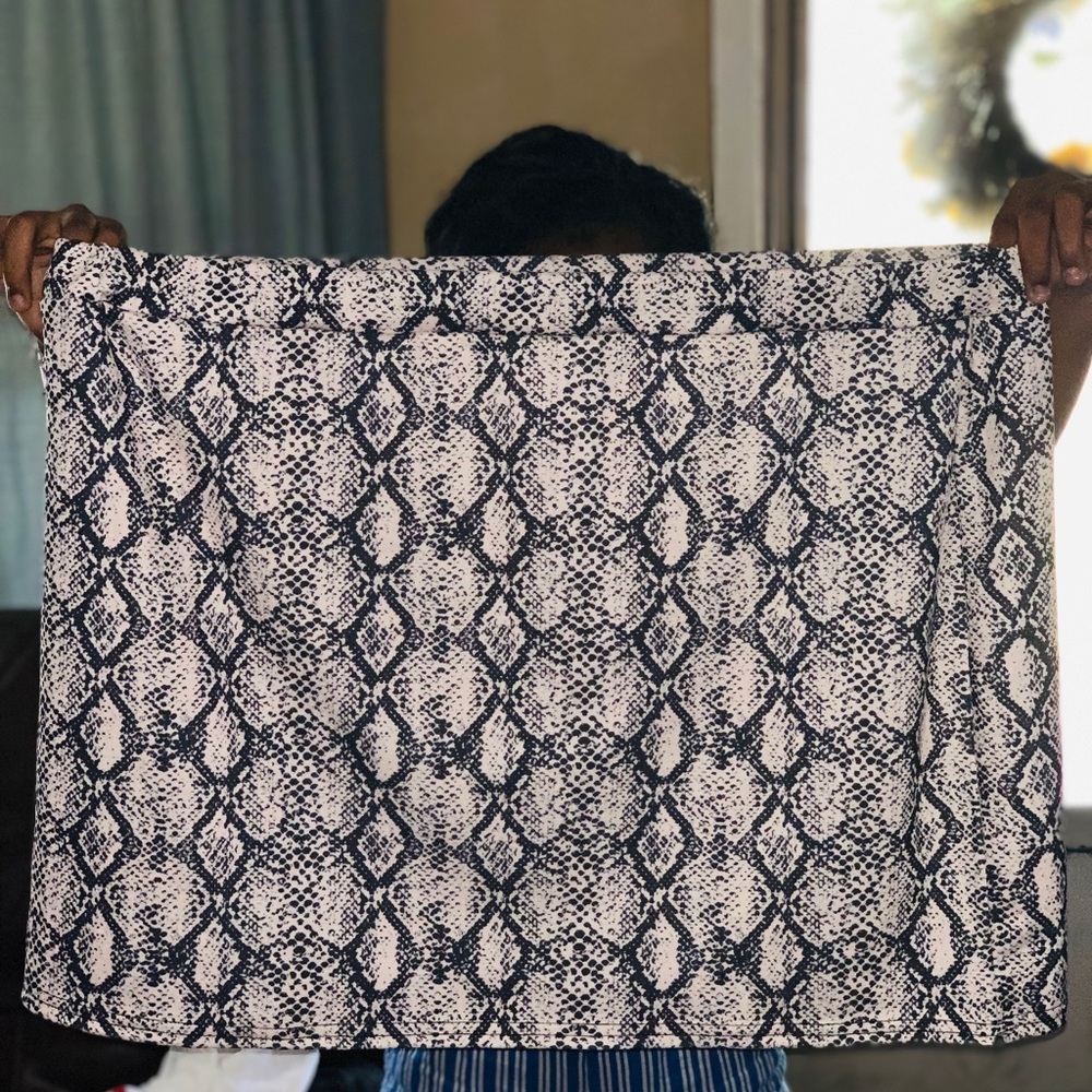 Snake skin mini skirt